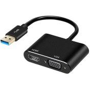 تصویر مبدل USB3.0 به VGA+HDMI کی نت مدل K-COUA30HV ا K-NET K-COUA30HV USB3.0 to VGA+HDMI Adapter K-NET K-COUA30HV USB3.0 to VGA+HDMI Adapter