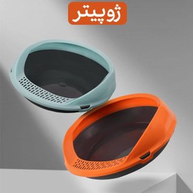 تصویر ظرف خاک گربه گرد مدل ژوپیتر Jupiter Cat Toilet