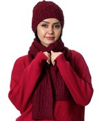 تصویر شال و کلاه زمستانی زنانه سیلکا مدل صحرا 