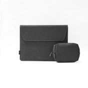 تصویر کاور لپ تاپ مدل LC-31 رنگ طوسی به همراه کیف لوازم جانبی 