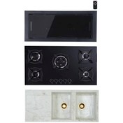 تصویر ست اجاق گاز و هود جانا مدل الگانت سرشعله قارچی 