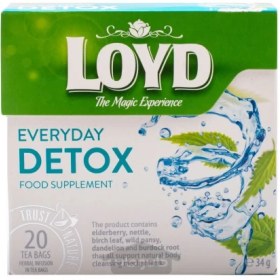 تصویر چای لوید مکمل غذا و سم زدا Loyd Loyd Everyday Detox Food Supplement Herbal Tea 20×1