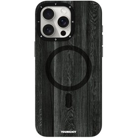 تصویر قاب یانگکیت YOUNGKIT مدل Wooden Texture مگ سیف دار - Apple iphone Youngkit Original Wooden Texture case with Magsafe 