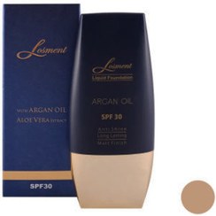 تصویر کرم پودر لوسمنت SPF30 حاوی روغن آرگان و آلوئه ورا شماره L225 حجم 30 میلی لیتر Losement SPF30 powder cream containing argan oil and aloe vera No. L225, volume 30 ml