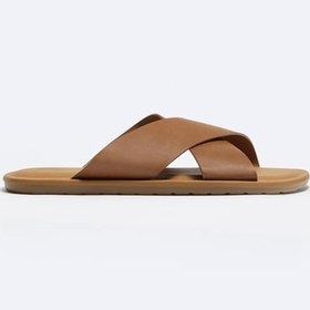 Zara leather criss online cross slides