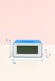 تصویر ساعت دیجیتال رنگی 