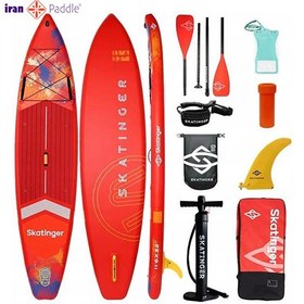 تصویر پدل‌ برد Interstellar برند Skatinger رنگ قرمز 