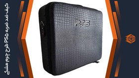 تصویر کیف محافظ پلی استیشن ۵ طرح چرم قهوه ای ا PlayStation 5 Hard Case Plan Brown leather PlayStation 5 Hard Case Plan Brown leather