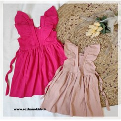 تصویر پیراهن دخترانه مدل پروانه سایز ۱ ارغوانی 