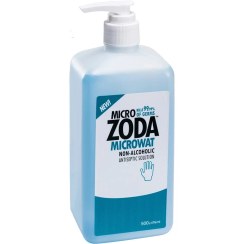 تصویر محلول ضدعفونی کننده دست میکروزد مدل میکرووات حجم 500 میلی لیتر 