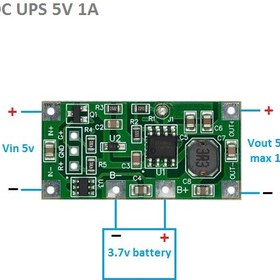 تصویر ماژول DC UPS 5V 1A 