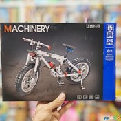 تصویر لگو دوچرخه MACHINERY وارداتی دارای 253 قطعه برند ZHE GAO سفید رنگ 