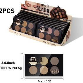 تصویر سایه چشم ( Mels Cosmetics ( Matte تیره 6 رنگ Eyeshadow (Mels Cosmetics) Matte Dark Model 6 Colors