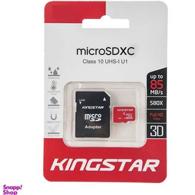 تصویر کارت حافظه MicroSDXC کینگ استار کلاس 10 استاندارد UHS-I U1 سرعت 85MBps همراه با آداپتور SD ظرفیت 128 گیگابایت 