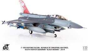 تصویر ماکت جنگنده اف 16 فالکون سنگاپور | Jc Wings 1:72 F16D Fighting Falcon Singapore Air Force 