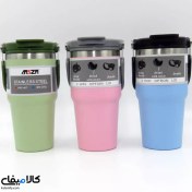 تصویر تراول ماگ طرح استنلی AMSZM گنجایش ۶۵۰ میلی لیتر دو حالته 