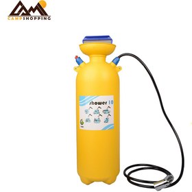 تصویر دوش کمپ ۱۰ لیتری پمپی وزن ۱.۷۵ کیلوگرم 