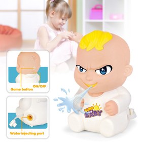 تصویر نوزاد گریه کن آبپاش بچه کثیف