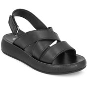 تصویر صندل زنانه شیما مدل لارا از چرم مصنوعی 