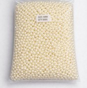 تصویر مروارید پلاستیکی خارجی سایز ۶ بسته 500گرمی رنگ کرم 