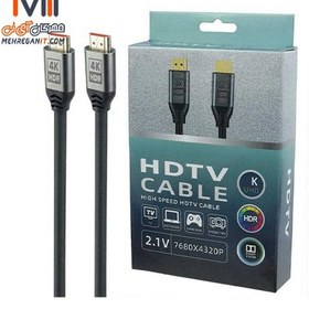 تصویر کابل HDMI پی نت طول 1.5متری مدل v2.1 4K Cable HDMI v2.1 4K 1.5m P-net