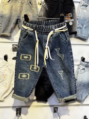 تصویر شلوار لی مام تکه دوزی11057 