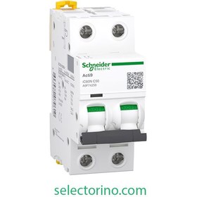 تصویر مینیاتوری دو پل 50 آمپر مینیاتوری 2P-50 مدل A9F74250 اشنایدر Schneider Electric 