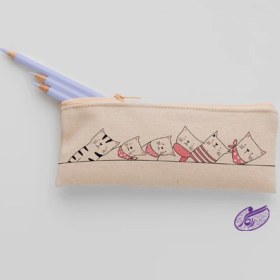 تصویر جامدادی طرح ماهی و گربه 