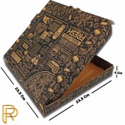 تصویر جعبه پیتزا تک نفره سایز ۲۴ مقوای ایفلوت طرح عمومی ( ۱۰۰ عددی ) 