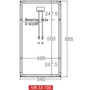 تصویر پنل خورشیدی 100 وات مونو کریستال برند Epever مدل M8-33-100 