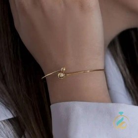 تصویر دستبند طلا بنگل آشا 