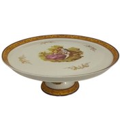 تصویر دیس پایه دار گرد لیلی مجنون لمونژ چینی پردیس مدل پیتزا خوری 