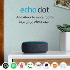 تصویر اسپیکر آمازون Amazon Echo Dot 3rd Gen smart bluetooth speaker Charcoal 