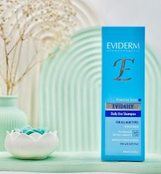 تصویر اویدرم شامپو روزانه اوی دیلی مناسب انواع مو 250 میلی Eviderm Evilady Daily Shampoo for All Hair Types 250 ml