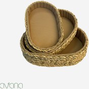 تصویر ست سبد حصیری بیضی 