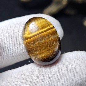 تصویر نگین سنگ طبیعی چشم ببر معدنی کد 31488 