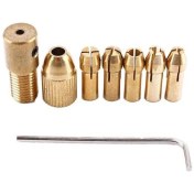 تصویر کولت سه نظام برنجی مینیاتوری یک طرفه شفت 3 میلی متر 