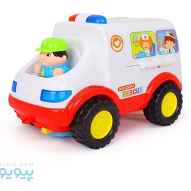 تصویر اسباب بازی آمبولانس با تجهیزات پزشکی 36+ ماه هولا تویز Hola Toys ا Ambulance Car Toy code:836 Ambulance Car Toy code:836
