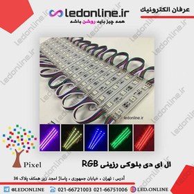 تصویر ال ای دی بلوکی رزینی RGB 