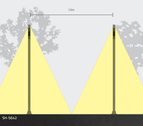 تصویر چراغ حیاطی و پارکی شعاع کد SH-S642 
