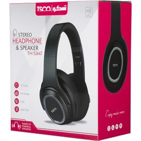 تصویر هدفون و اسپیکر بی سیم تسکو مدل TH 5347 (دو کاره) ا TSCO TH 5347 Bluetooth Headset and Speaker TSCO TH 5347 Bluetooth Headset and Speaker