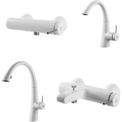 تصویر ست شیرآلات کی دبلیو سی مدل ZOE مجموعه چهار عددی 