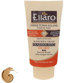 تصویر کرم ضدآفتاب رنگی الارو حجم 40 میلی لیتر - ضدآفتاب رنگی spf30 بژ طبیعی Ellaro Sunscreen Cream 40ml