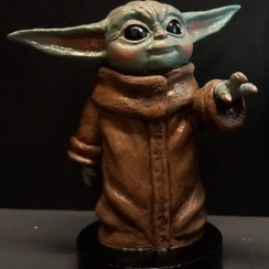 تصویر مجسمه پلی استری بیبی یودا (گروگو) Baby Yoda Polyester Statue