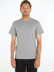 تصویر تی‌شرت مردانه با فیت معمولی، خاکستری برند Tommy Hilfiger Men's Regular Fit Crew T-Shirt, Grey