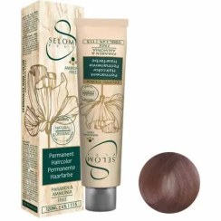 تصویر رنگ مو بدون آمونیاک کد CS5 رنگ شیر شکلات حجم 120 میل سلوم Ammonia-free hair color Selom code CS5, volume 120 ml, chocolate milk color