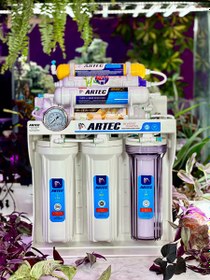 تصویر دستگاه تصفیه آب تایوان 8 مرحله آرتک همراه با مخزن تانک پک TP-19 Reverse Osmosis Water Purifier Artec