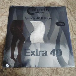 تصویر جوراب شلواری مشکی و کرمی کنتریس نخ 40 EXTRA مناسب سایزبندی XL تا XXXL فری سایز تا بزرگ سایز 