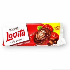 تصویر کوکی ژله ای لاویتا روشن با طعم Roshen Lavita jelly cookies with cocoa and cherry flavor 135gr