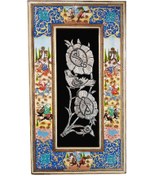 تصویر تابلو قلم زنی با قاب تذهیب 